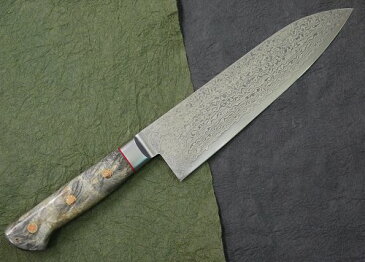 HIRO　KNIVES（ヒロナイブズ）カリフォルニアバックアイVG10ダマスカス　三徳包丁　180mm