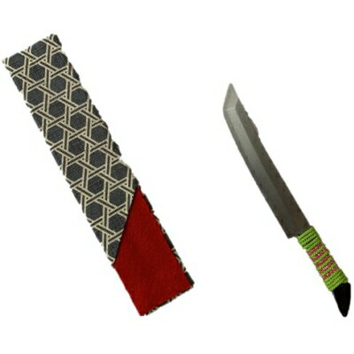 肥後守(ひごのかみ)ミニ御守り刀ライトグリーン×ピンク