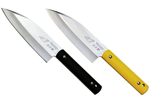G・SAKAI（ジー・サカイ） SABIKNIFE 4（サビナイフ　4）（出刃 鯱）　片刃の刃付ローカーボンステンレス鋼　H-1鋼相当2カラー　ブラックorイエロー海釣りのおすすめ