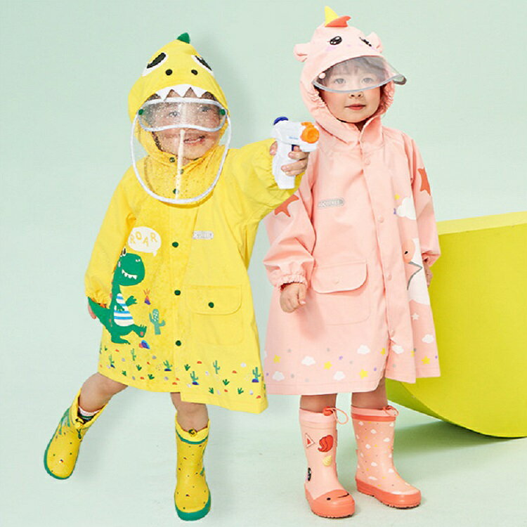 子供用 レインコート キッズ 女の子 男の子 バイザー付き raincoat カッパ リュック 雨具 携帯ポーチ付き