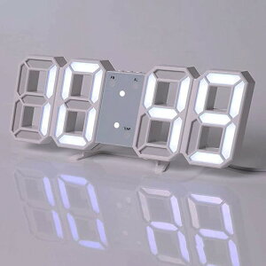 3Dデジタル目覚まし時計 温度 時計 スマート 目覚まし時計 LED 電子 ギフト 大時計 おしゃれ オシャレ インテリア
