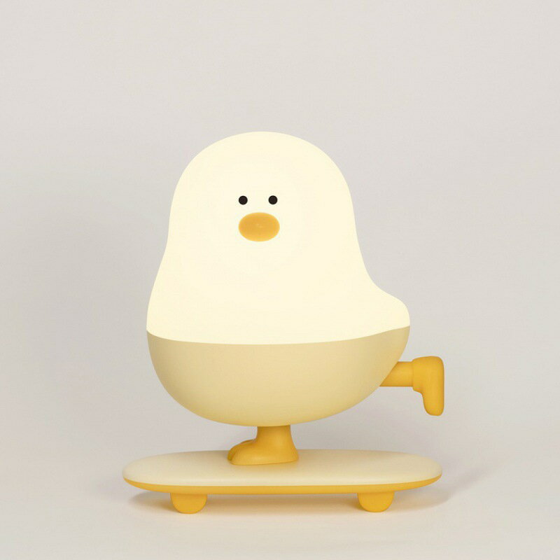 ナイトライト かわいい 授乳ライト ベッドサイドランプ ルームライト スケボー スケートボード アヒル ..