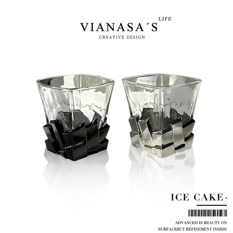 切子手彫りガラス ウイスキー ワイングラス 記念品 氷 アート 日本酒 ビア お祝い クリエイティブ クリスマス 新年 ギフト ins風 高級感 プレゼント