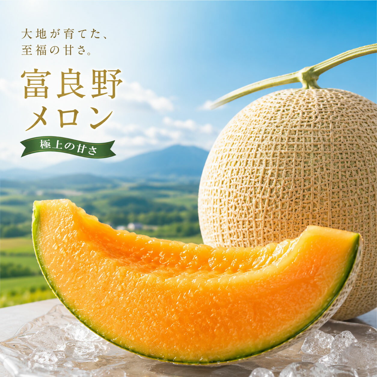 予約販売 7/下旬〜8/上旬お届け予定 果物 北海道富良野メロン 太陽の女神 1玉 産地...