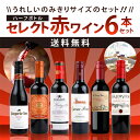 セレクト ハーフボトルワインセット 赤ワイン 6本セット 375ml×6本 送料無料 /