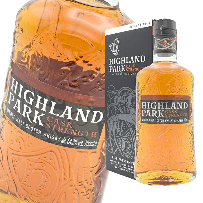 ハイランドパーク Highland Park エドリントン ハイランドパーク カスクストレングスNO.4 64.3度 700ml の 商品概要 ハイランドパーク 新石器時代の名残とヴァイキングの影響を映すオークニー島で、1798年以来、頑なに伝統を守り続ける、権威あるシングルモルト・スコッチウイスキー。 テーマ オークニー島独特の香り高いピートとシェリー樽がもたらす、穏やかな"スモーキー＆ハニー" カスクストレングスシリーズ 「ハイランドパークを愛してくださる方々に、私たちのウィスキーの最もピュアな状態を味わってほしい」—マスターディスティラーであるゴードン・モーションのその思いから始まりました。 使用原酒 1stFillヨーロピアンオークシェリー樽、バーボン樽、1stFillアメリカンオークシェリー樽、1stFillポートワインホグスヘッド、リフィルカスク 味わい みずみずしいピンクグレープフルーツにローズウォーターが口に広がり、トーストしたオーク、芳醇なヘザーピートが続く。ウイスキー,ウィスキー,64.3,700ml,シングルモルト,スコッチ,贈り物,プレゼント,ギフト,誕生日,ハイランドパーク,カスクストレングス,ナンバー4