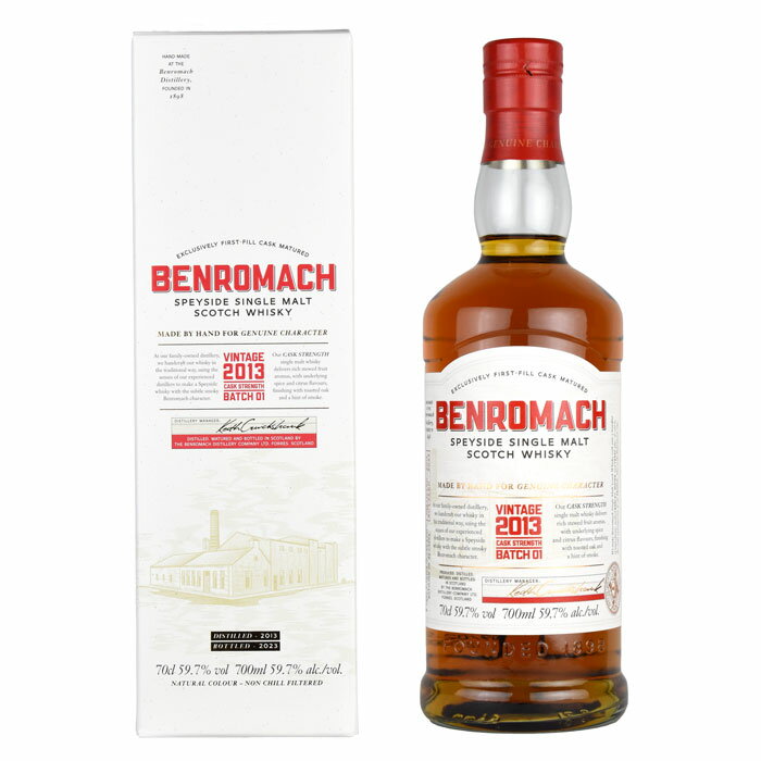 ウイスキー 59.7度 ベンロマック カスクストレングス 2013 バッチ1 700ml 1本 正規