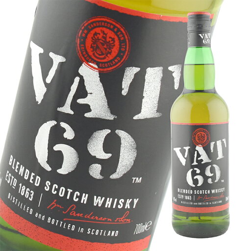 ウイスキー 40度 バット69 (VAT69) 700ml 瓶 6本 1ケース 送料無料 ウイスキー 40度 バット69 (VAT69) 700ml 瓶 6本 1ケース 送料無料