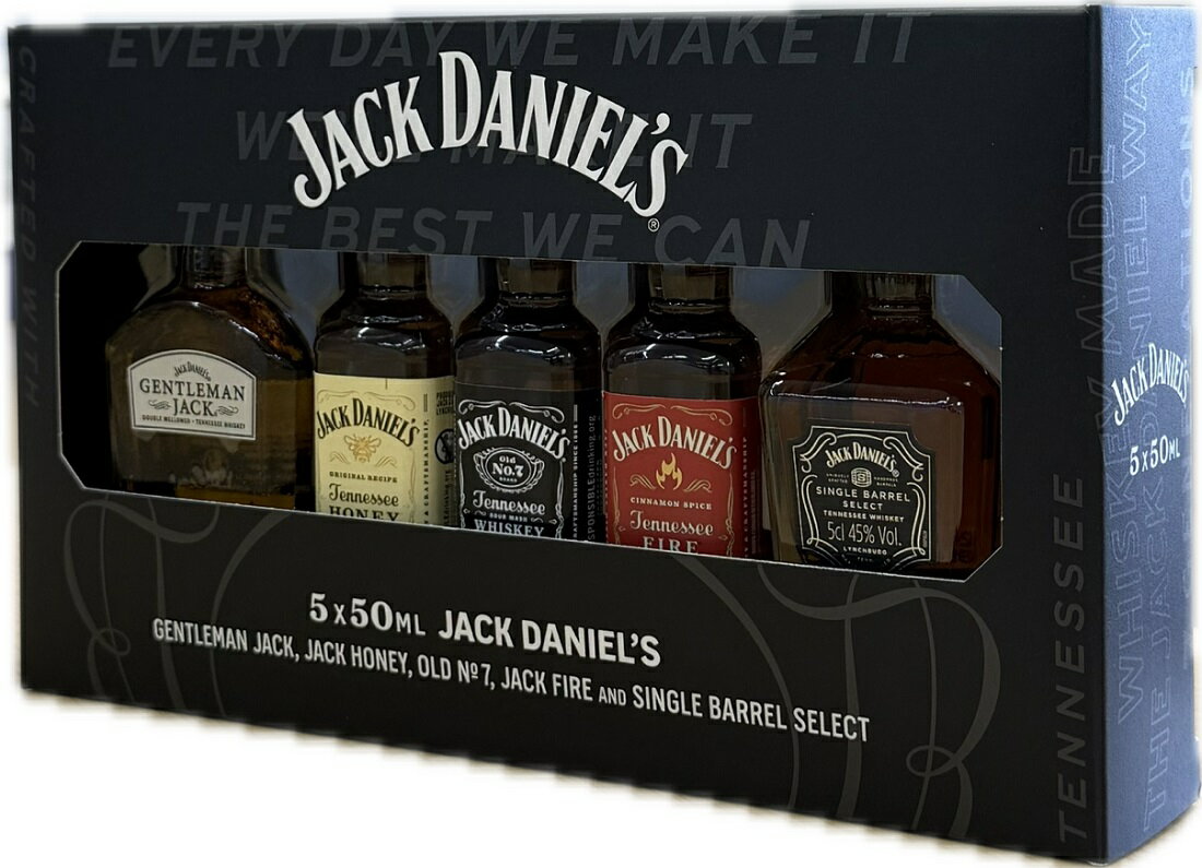 ウイスキー ジャックダニエル ミニチュア 50ml×5本セット ギフト 贈り物にもオススメ