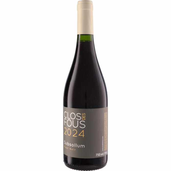●クロ デ フ ピノ ノワール スブソルム  750ml 赤Clos des Fous Pinot Noir Subsollum