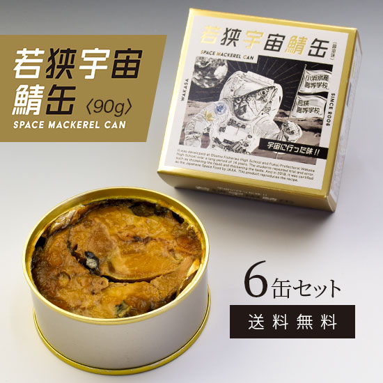 サバ缶 若狭宇宙鯖缶 SPACE MACKEREL CAN 90g×6缶セット 送料無料（楽天・酒宝庫　MASHIMO）