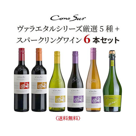 コノスル / 　ヴァラエタルシリーズ + 泡物入り　《750ml　6本セット》　送料無料 /