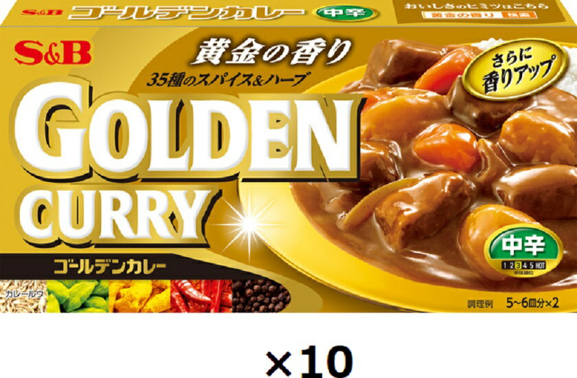 エスビー　ゴールデンカレー　≪中辛≫　198g×10