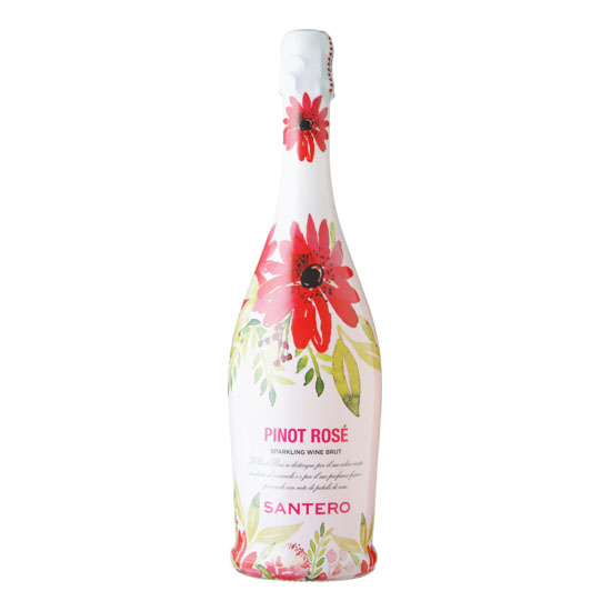 サンテロ ピノ ロゼ フラワーボトル [NV] 750ml ロゼ泡 Santero F.lli & C. S.p.a. Pinot Rose Flower Bottle