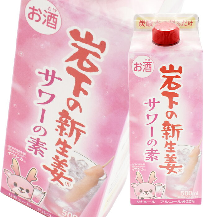 リキュール 20度 岩下の新生姜サワーの素 500ml 紙パック 1本 送料無料