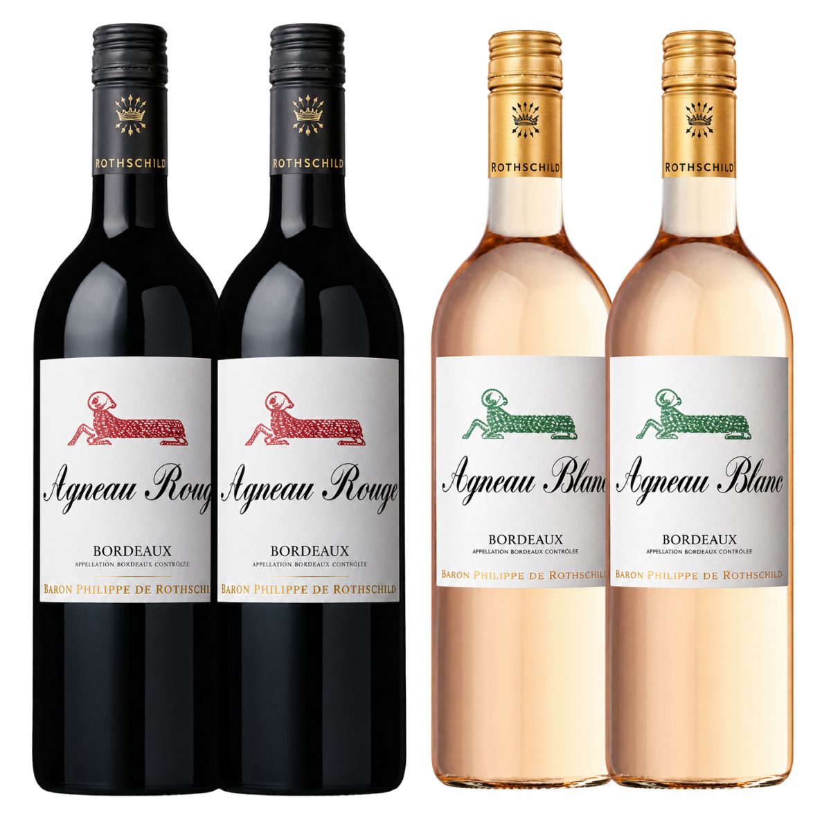 ワインセット バロン フィリップ アニョー ルージュ＆ブラン 赤白2種アソート 750ml×各2本 合計4本 送料無料
