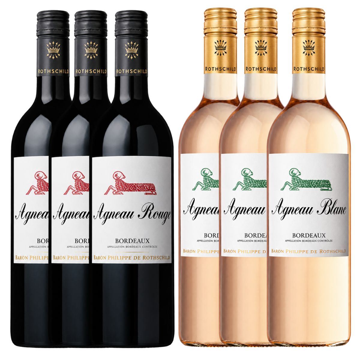 ワインセット バロン フィリップ アニョー ルージュ＆ブラン 赤白2種アソート 750ml×各3本 合計6本 送料無料
