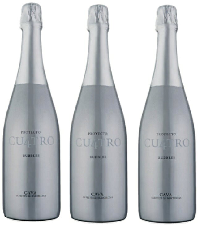 ワインセット クロ モンブラン プロジェクト クワトロ カヴァ 3本セット 750ml 白泡 送料無料 スパークリングワイン,ワインセット,白泡,スペイン