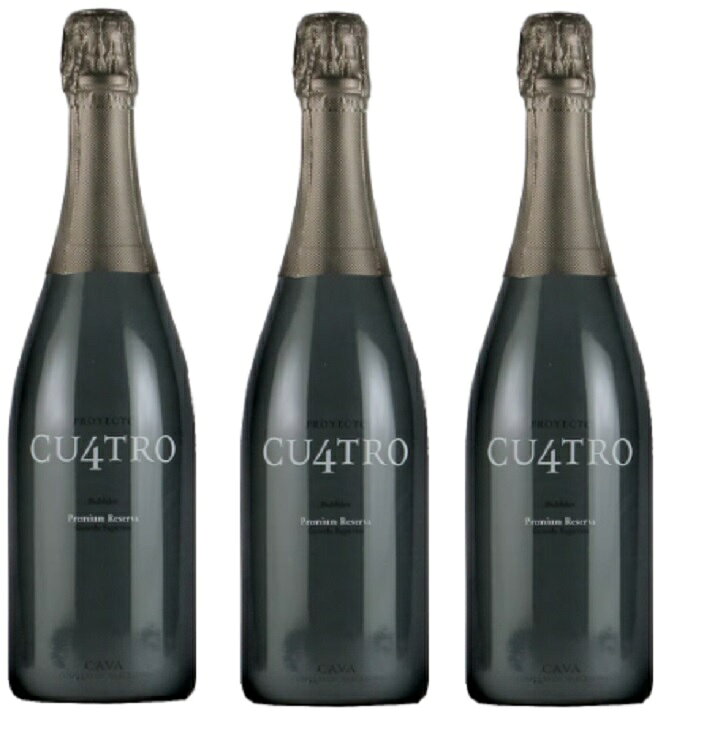 ワインセット クロ モンブラン プロジェクト クワトロ カヴァ プレミアム レゼルヴァ 3本セット 750ml 白泡 送料無料 スパークリングワイン,ワインセット,白泡,スペイン