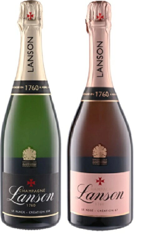 ワインセット ランソン ブラック クリエイション&ロゼ アソートセット 750ml×2本セット 白泡 ロゼ泡 送料無料