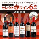 セレクト　ハーフボトルワインセット　赤ワイン　6本セット　375ml×6本　送料無料 /