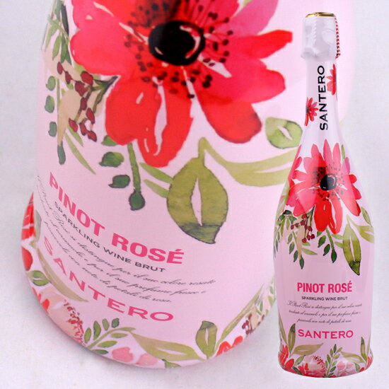 ƥ ԥ  ԥեܥȥ [NV] 750mlˢ Santero Pinot Rose Flower Bottle