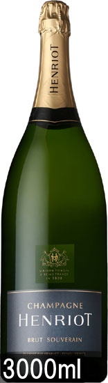 【アンリオ】　ブリュット　スーヴェラン　[NV]　3000ml・白泡　ジェロボアム（ダブルマグナムボトル）　【Henriot】 Brut Souverain