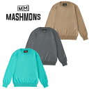 マシュモンズ MASHMONS Silk blend Crew neck Pullover シルクブレンド クルーネック プルオーバー ニット ゴルフ シンプル...