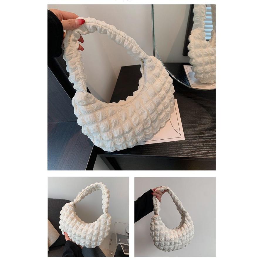 Rakuten - ポップコーンバッグ ぽこぽこバッグ ポーチ ミニバッグ 斜め掛け 小さめ 可愛い 小銭入れ スマホバッグ パスケース 定期入れ 首掛け インス映え メッセンジャーバッグ おしゃれ お出掛け 韓国風 韓国っぽ 韓国トレンド