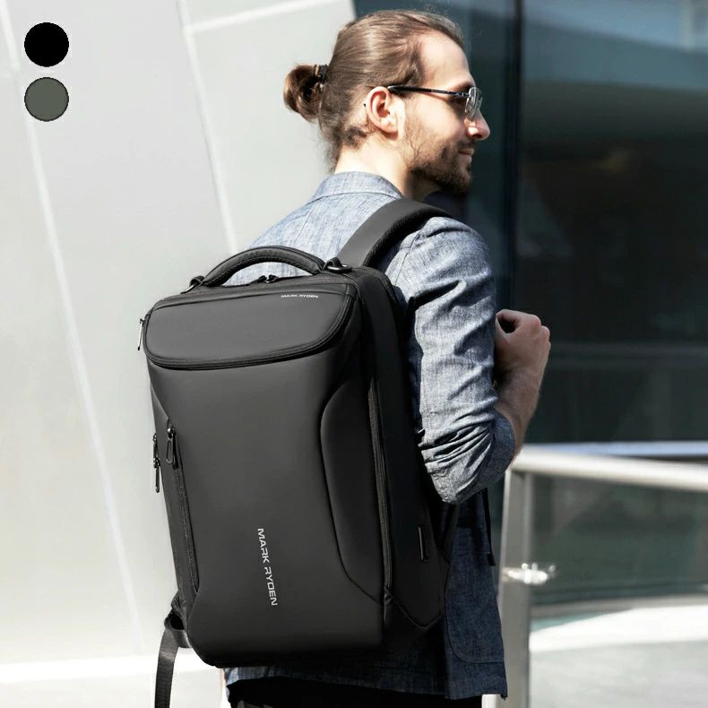 Rakuten - 2色 バックパック 防水ビジネスリュック メンズ用 30L大容量 盗難防止ラップトップバッグ17インチパソコン対応 黒 ダークグリーン