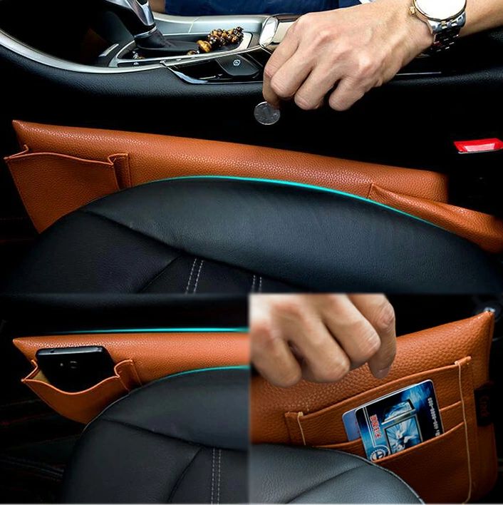 送料無料 運転席＋助手席2個セット 車用シート コンソール 隙間 車用収納ポケット クッション 座席 落..