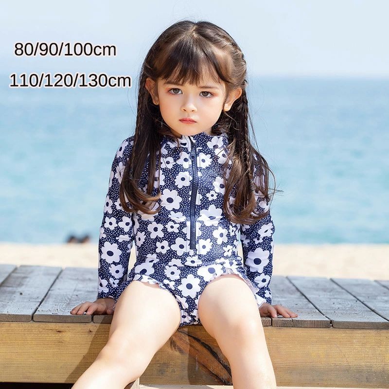 Rakuten - 送料無料 水着 女の子 長袖 キャプ付き ベビー水着 ワンピース 子供用 こども みずぎ かわいい 赤ちゃん 80 90 100 110 120 130cm レッ