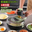 【1台9役】【2025年新】多機能 スライサー セット キャベツ 千切り 大根 水切り 指切り防止 安全ホルダー みじん切り 細切り 薄切り 千