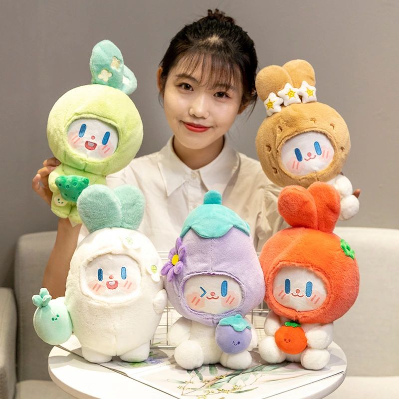 樂天商城 - 野菜 ぬいぐるみ うさぎちゃん 抱き枕 ナス ブロッコリー 大根 ポテトトマト 誕生日 プレゼント やわらかい かわいい に伴う 子供のプレ