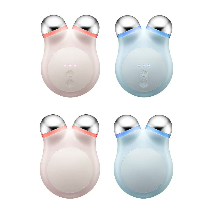 美顔ローラー EMS リフトアップ効果 美顔器 V顔 小顔ローラー 電動ダブルローラー美顔器 温熱導入ケア アイケア 自宅サロン 顔マッサージャー 家庭用 USB充電 たるみ改善 肌ハリUP masintou-10003543 マシントウ楽天市場店 サンプル画像2