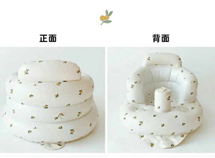 【超割引2980円→2680円】バスチェア 赤ちゃん 簡単空気入れ搭載で道具不要 ベビーチェア ベビーバスチェア ベビーソファ お風呂用品 ベビー 椅子 イス ベビーバス ビニール コンパクト ローチェア 持ち運び 折りたたみ 旅行 沐浴 食事用 - 2
