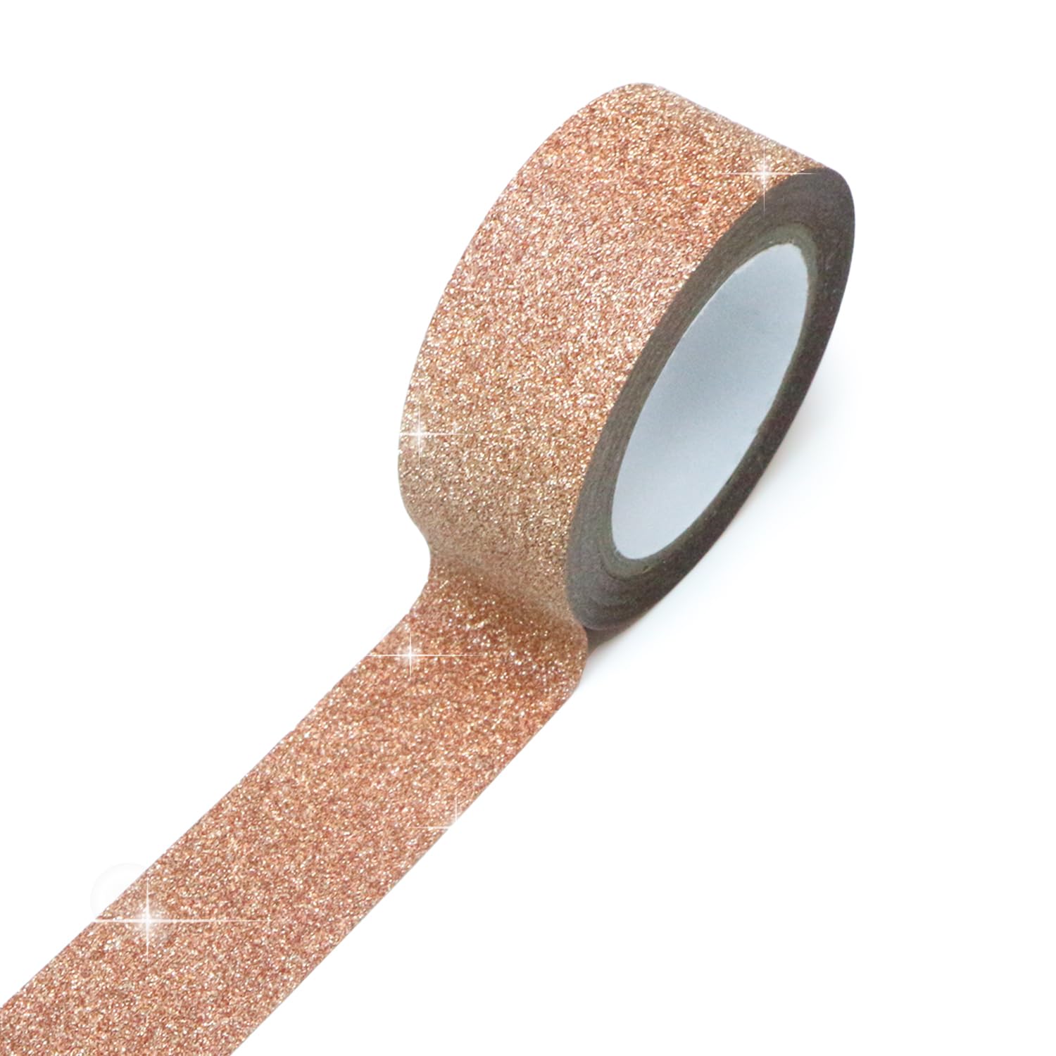 グリッターテープ オレンジ 細かいラメ キラキラ デコレーション ラッピング シール プレゼント 1巻 幅約15mm×長さ約5m きらきらぷんぷん丸 GT-02...