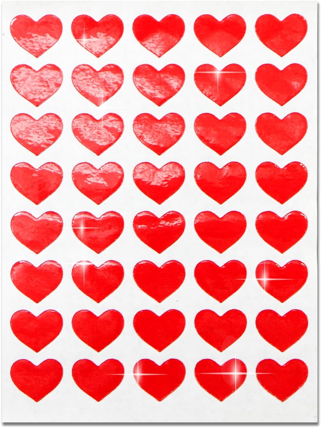 ごほうびシール ハート型 【横16×縦13mm】 レッド 赤 大容量 バレンタイン ギフトシール ラッピング デコレーション 1シート40枚×10シート入り き...