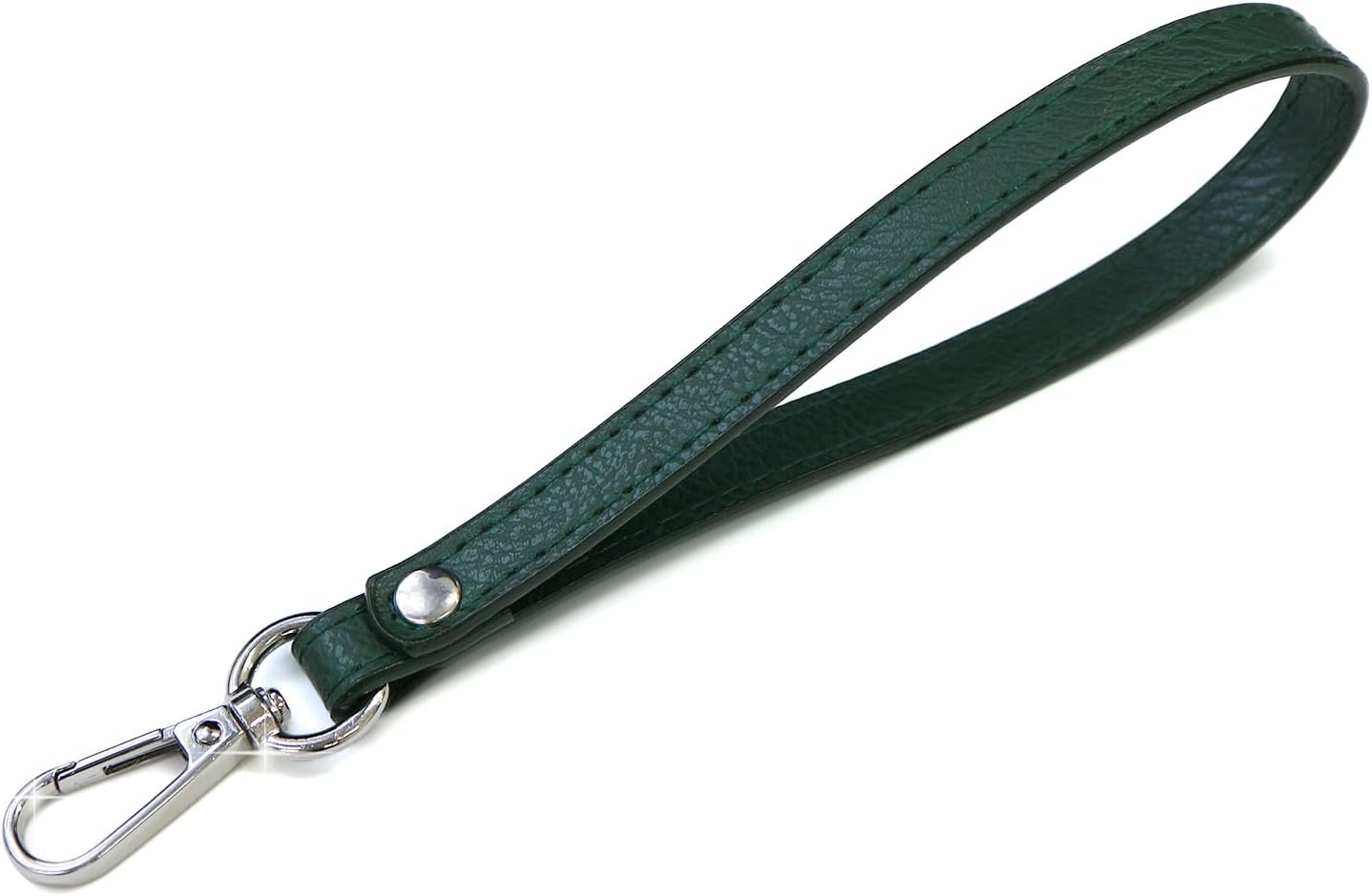[きらきらぷんぷん丸] レザーストラップ【緑 グリーン】 ハンドストラップ 革 携帯 スマホ カメラ 落下..