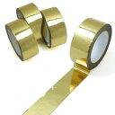 メッキマスキングテープ ゴールド 粘着あり デコレーション ラッピング 【幅15mm×長さ5m】 4巻 きらきらぷんぷん丸 MMT-012