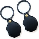 ポケットルーペ 折り畳み 10倍率 ルーペ 【2個】 レンズ径 38mm 拡大鏡 見やすい コンパクト きらきらぷんぷん丸 PL-002