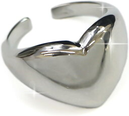 [きらきらぷんぷん丸] ハート リング 指輪 シルバー ファッションリング ハートモチーフ メタル レディース メンズ シンプル プレゼント 贈り物 RGM-002