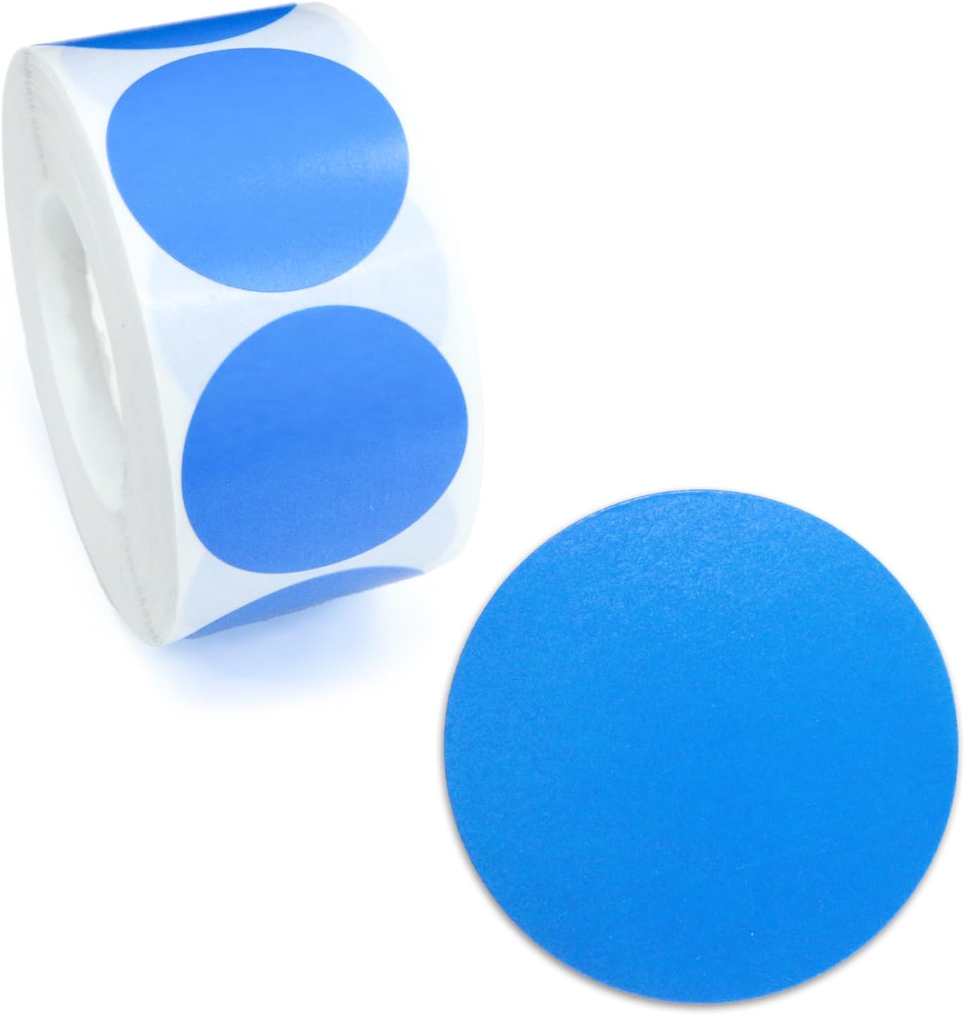 丸シール ラベルシール ロールシール 青 ブルー ステッカー ギフトシール ラッピング デコレーション 約500枚入り シールサイズ25×25mm カラーラベル...