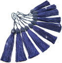 タッセル ネイビー(紺) 10本セット 手芸 装飾 ハンドメイド アクセサリー ストラップ フリンジ きらきらぷんぷん丸 TSL-007