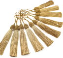 タッセル シャンパンゴールド 10本セット 手芸 装飾 ハンドメイド アクセサリー ストラップ フリンジ きらきらぷんぷん丸 TSL-009