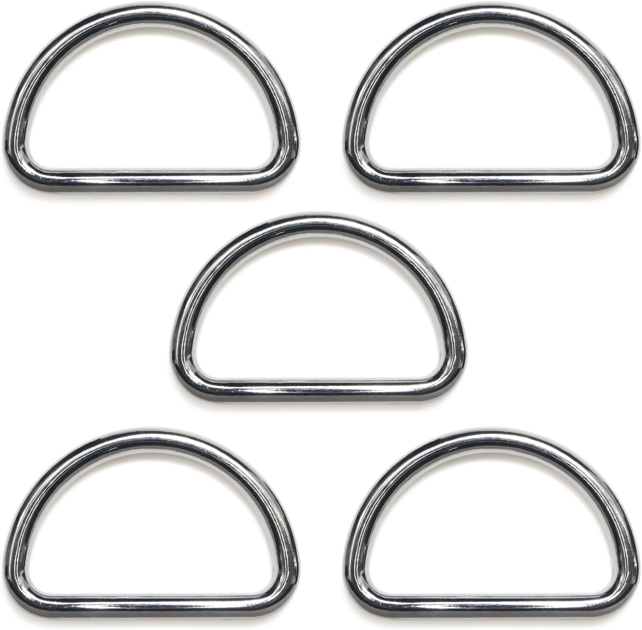 Rakuten - Dカン 金属【シルバー】銀 ストラップ キーホルダー パーツ 金具 ハンドメイド ナスカン 5個入り【内径2.5cm】きらきらぷんぷん丸 NSKR-009