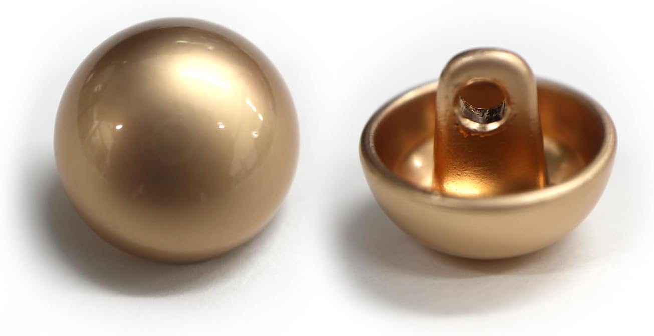 Rakuten - メタルボタン 【ゴールド】 金 ビジュー ブロンズ風 ドーム型 飾り 縫製 袖口 20個入り 【11.5mm】 きらきらぷんぷん丸 B-106