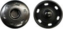 スナップボタン ブラック 21mm 10組入り 縫い付けタイプ 打ち具不要 黒 ボタン きらきらぷんぷん丸 B-134