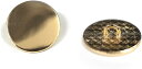 メタルボタン フラット 【ゴールド 鏡面仕上げ】 金 ビジュー 飾り 縫製 袖口 10個入り 【20mm】 きらきらぷんぷん丸 B-142