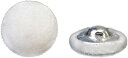 ベロアボタン 【ホワイト】 白 くるみボタン ボタン 飾りボタン つつみボタン 8個入り 【18mm】 きらきらぷんぷん丸 B-642